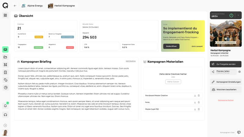 Kampagnen Übersicht