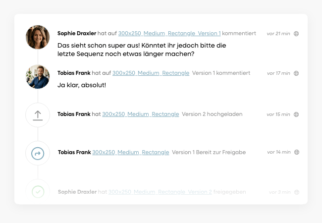 Creatives Versionierung