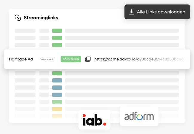Streaminglink Detailansicht